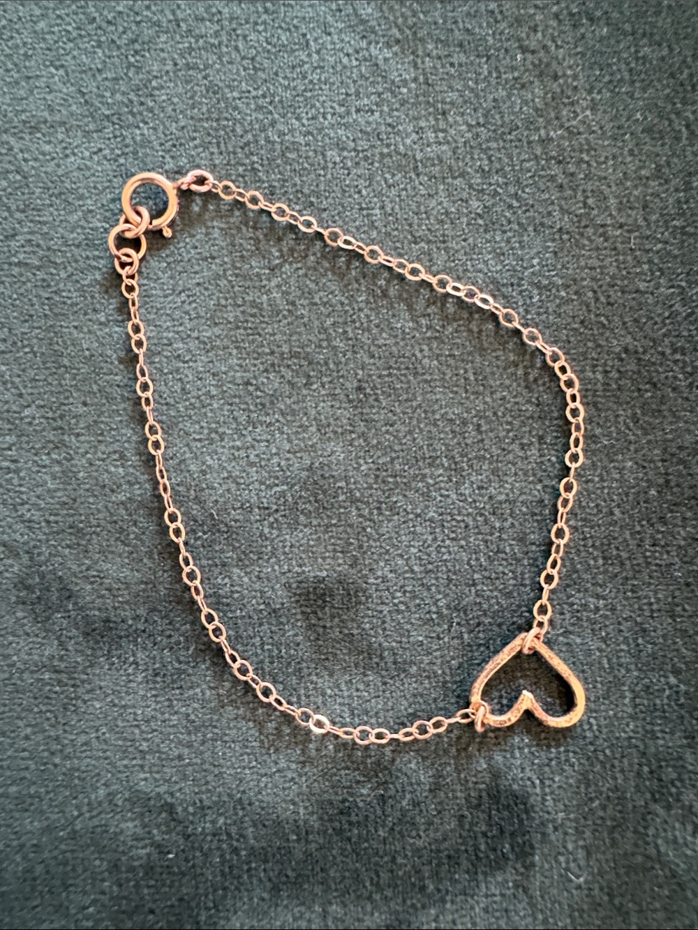 Delicate Gold Open Heart Bracelet - Women's Jewelry